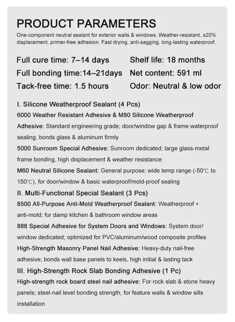 Exterior Doors & Windows Adhesives
