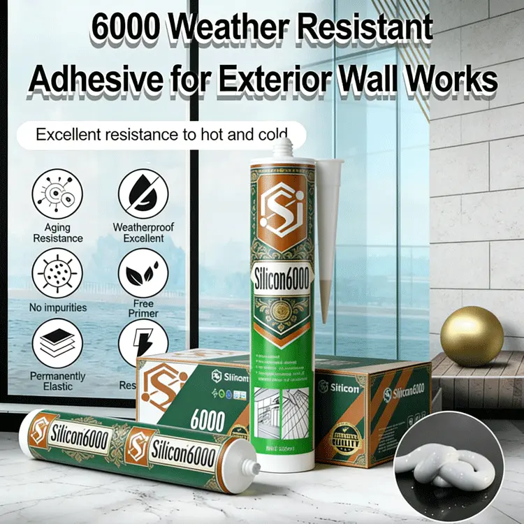 6000 Weather Resistant Adhesive for Exterior Wall Works​