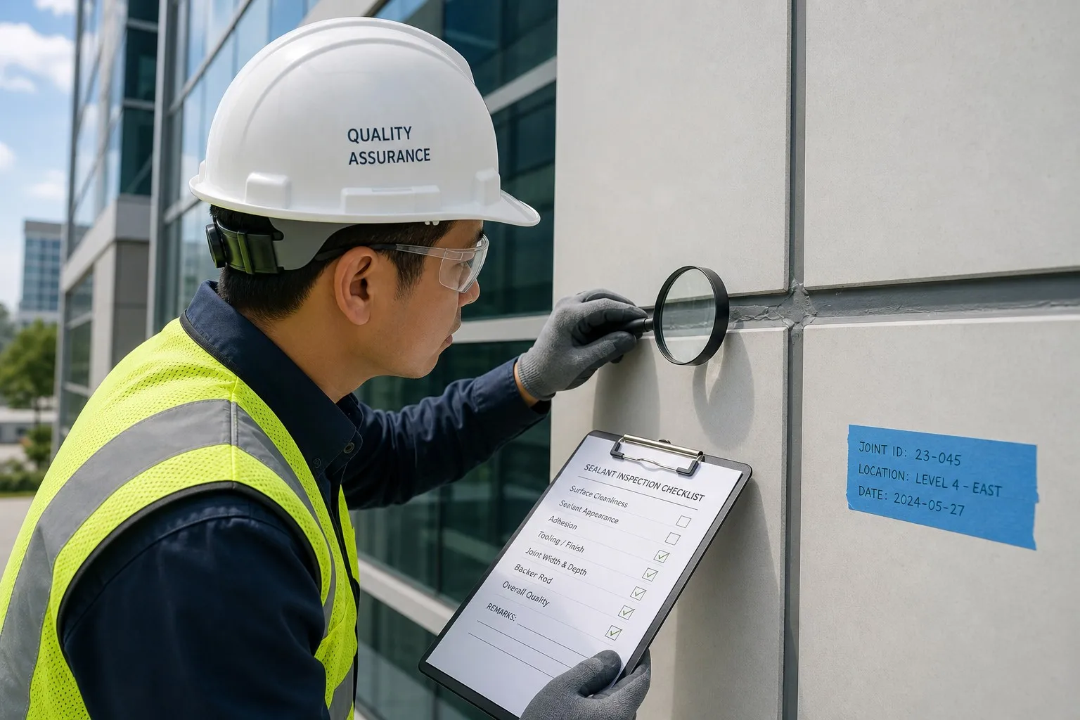 Quality control inspection of sealed joints